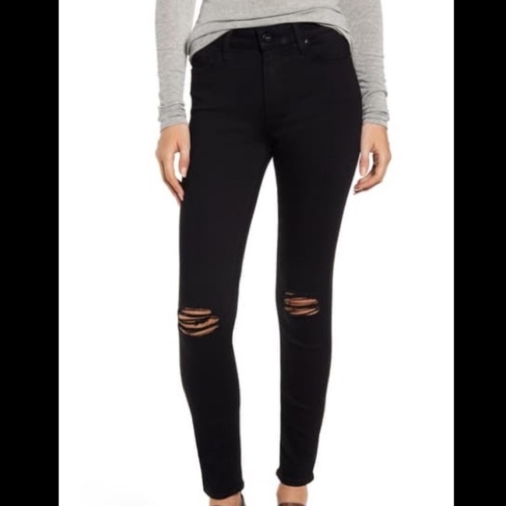 Paige ripped hoxton ankle jeans